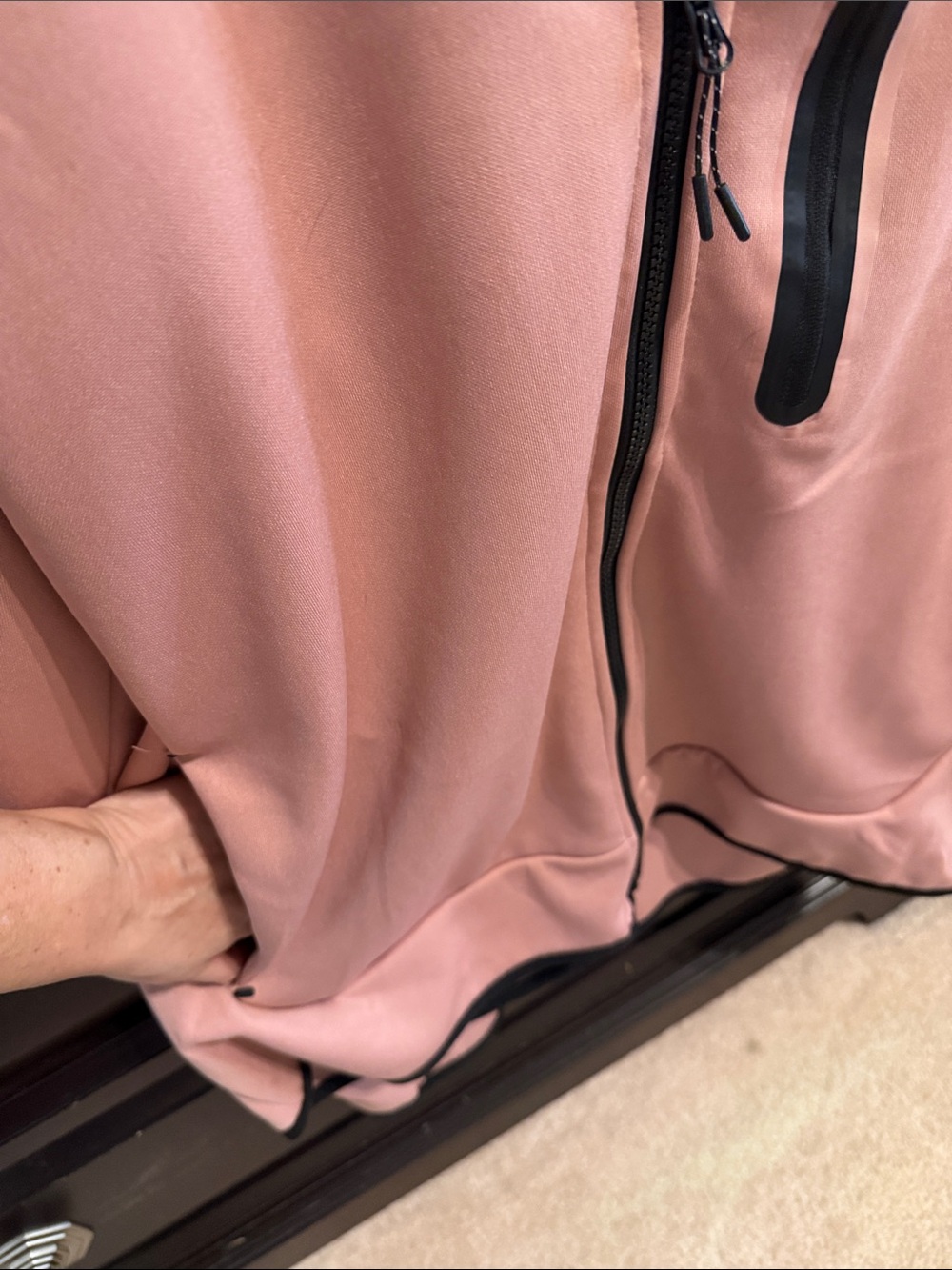 Nike Dusty Rose Hooded Utility Jacket & Joggers Set with Black Trim - Picture 9 of 16
